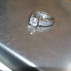 Ring 14K Gold WHITE GOLD 3.4 DWT