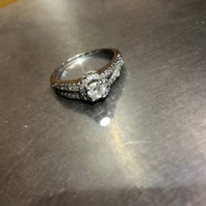 Ring 14K Gold WHITE GOLD 2.1 DWT