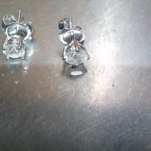 Earrings 14K Gold WHITE GOLD 0.8 DWT