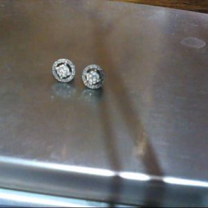 Earrings 10K Gold WHITE GOLD 1.3 DWT