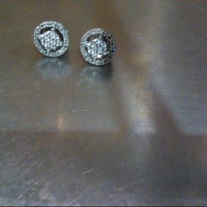 Earrings 10K Gold WHITE GOLD 1.3 DWT