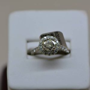 Ring 14K Gold WHITE GOLD 2.4 DWT